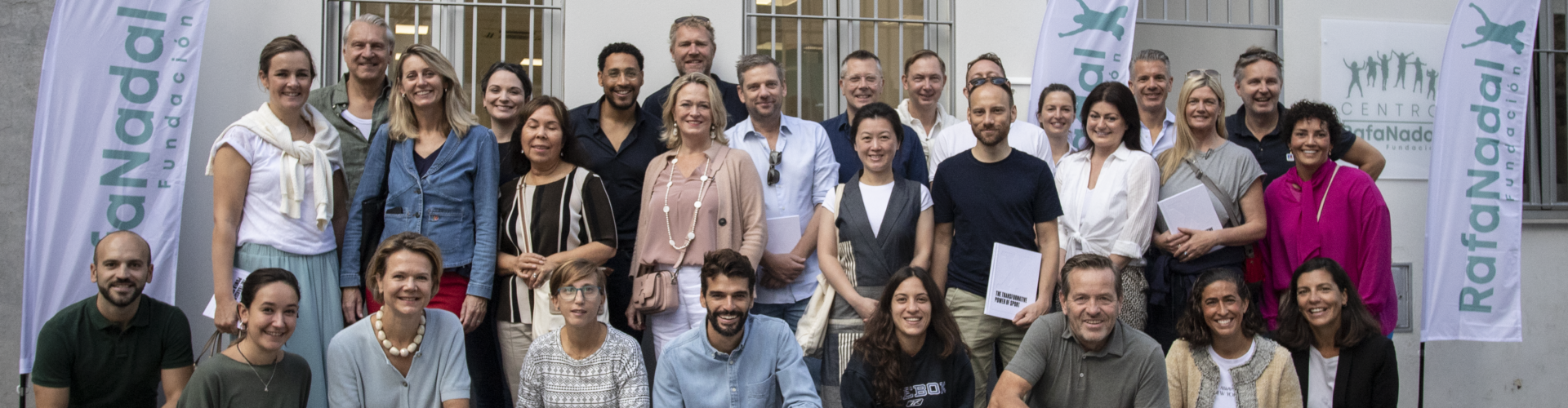 The Rafa Nadal Foundation Center in Valencia hosts a visit from the Postcode Lotteries team
