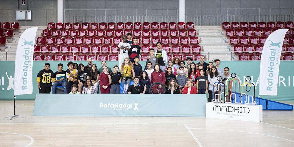 The Rafa Nadal Foundation Center in Valencia hosts a visit from the Postcode Lotteries team